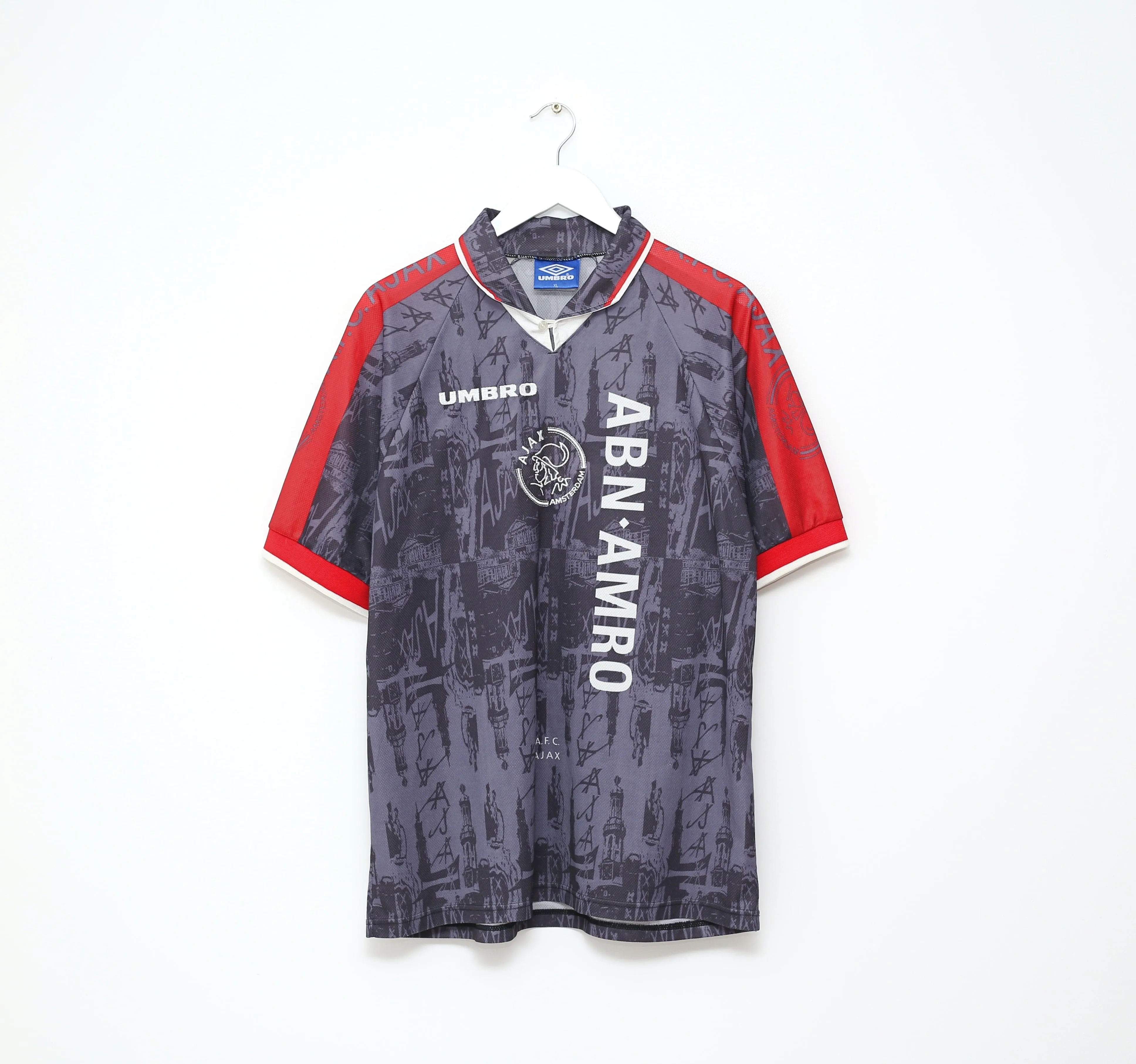 1996/97 LITMANEN #10 Ajax Vintage Umbro Away Football Shirt Jersey (L/XL)
