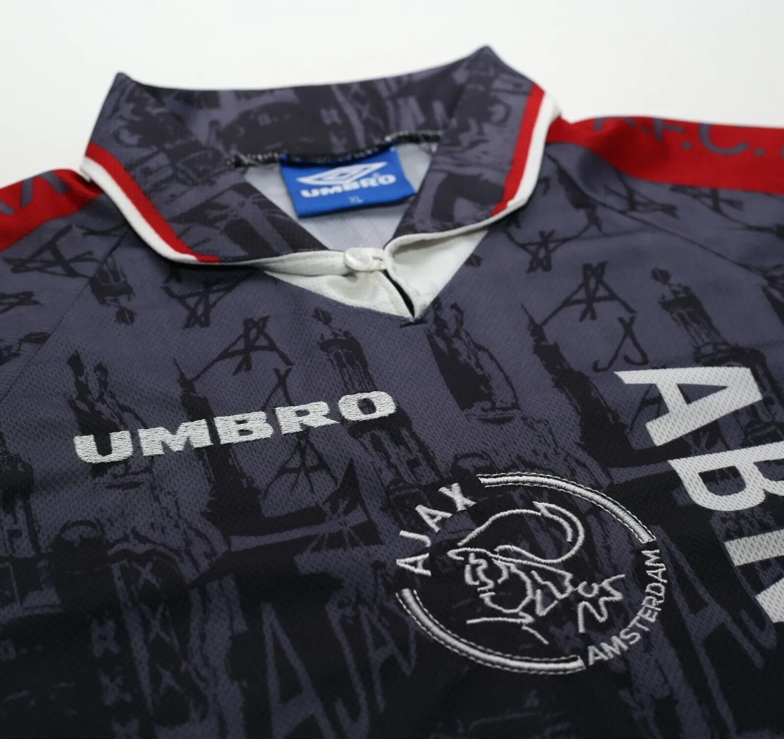 1996/97 LITMANEN #10 Ajax Vintage Umbro Away Football Shirt Jersey (L/XL)