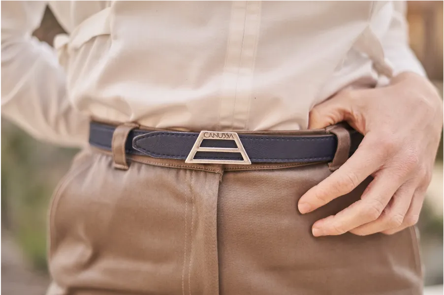 Adapt Reversible Vegan Belt Blue/Brown