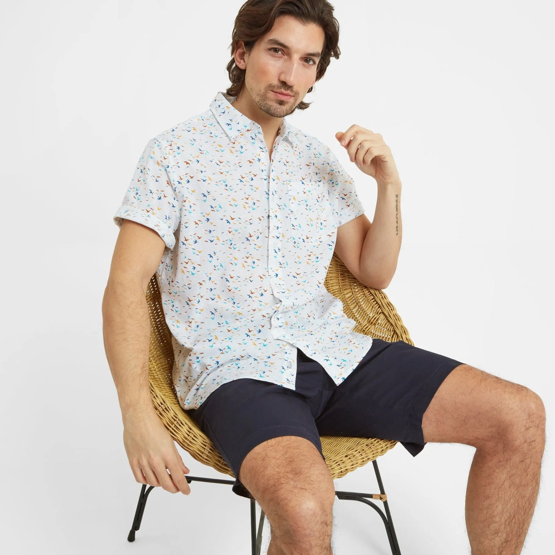 Conrad Mens Short Sleeve Shirt - Optic White
