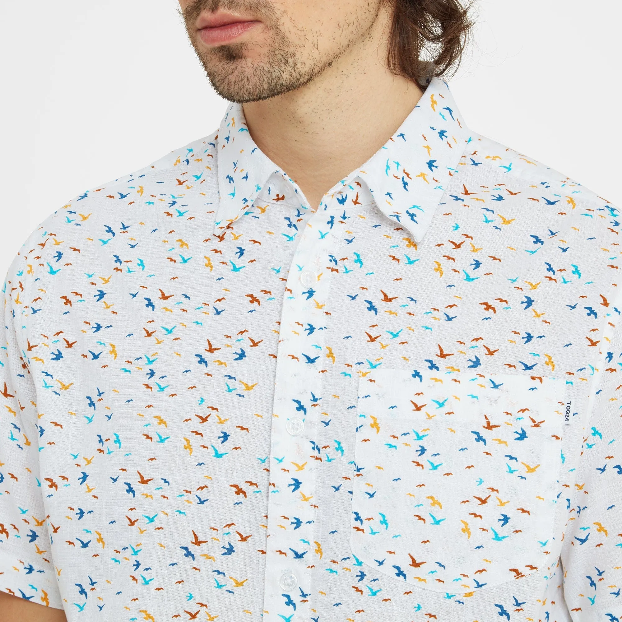 Conrad Mens Short Sleeve Shirt - Optic White