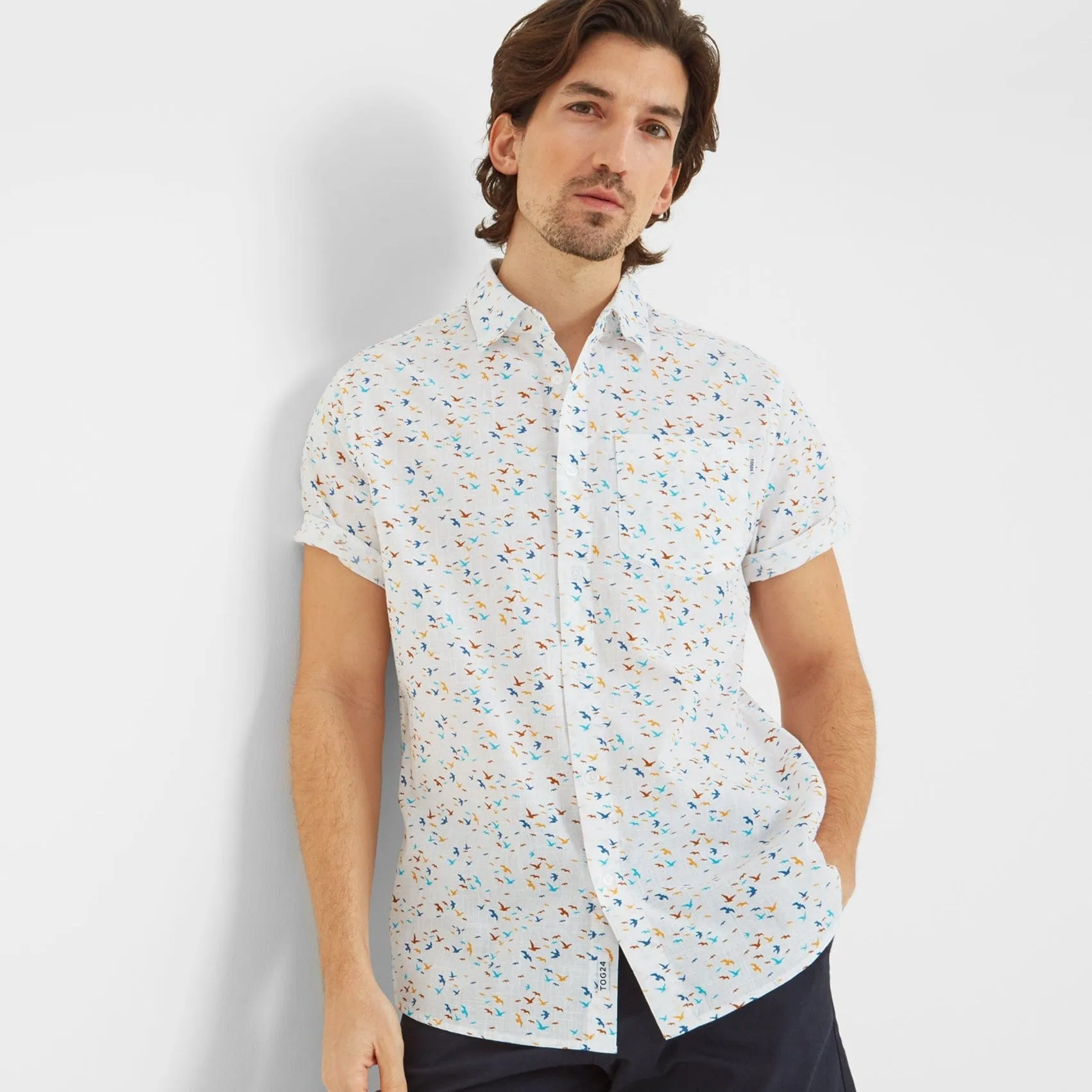Conrad Mens Short Sleeve Shirt - Optic White