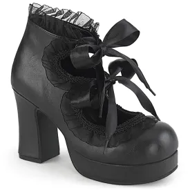 Demonia GOTHIKA-53 | Black Vegan Leather Platform Shoes