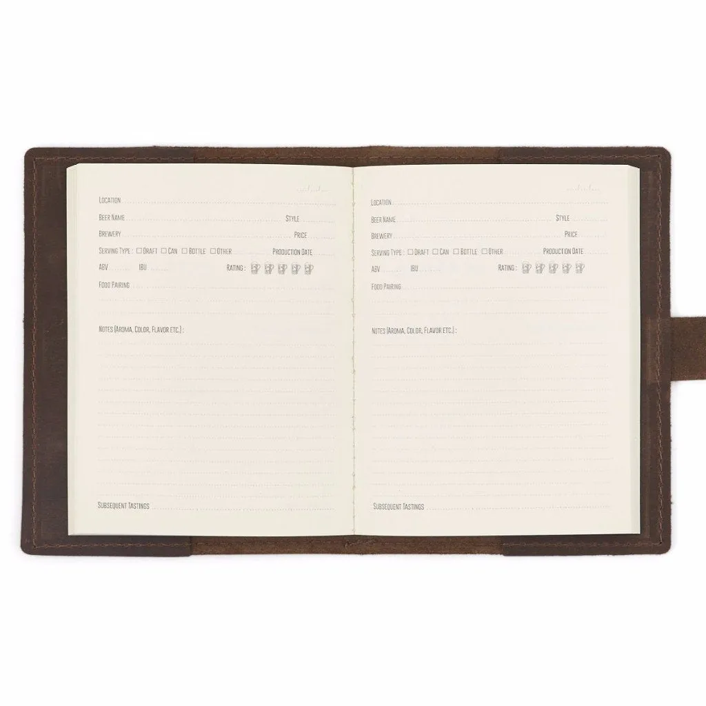 Leather Beer Tasters Logbook