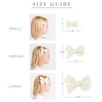 Lou Lou & Company Linen Bow Clip- Single Medium