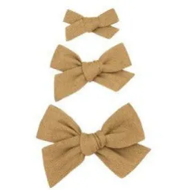 Lou Lou & Company Linen Bow Clip- Single Medium
