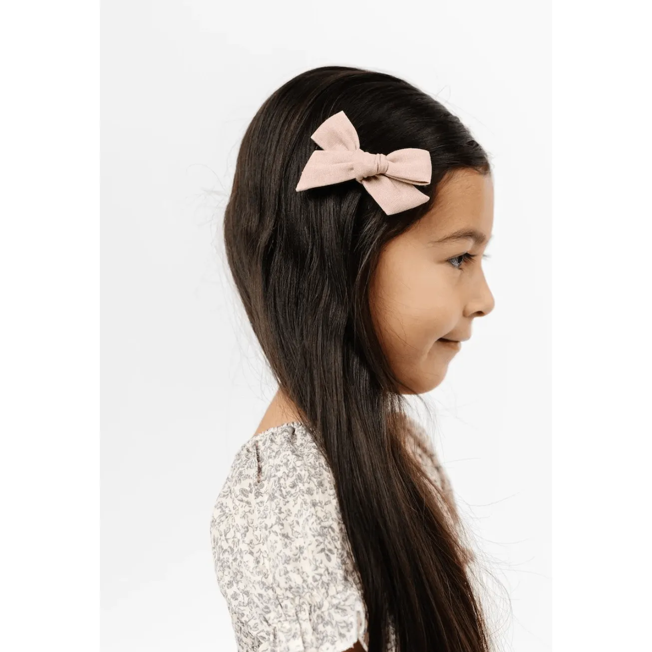 Lou Lou & Company Linen Bow Clip- Single Medium