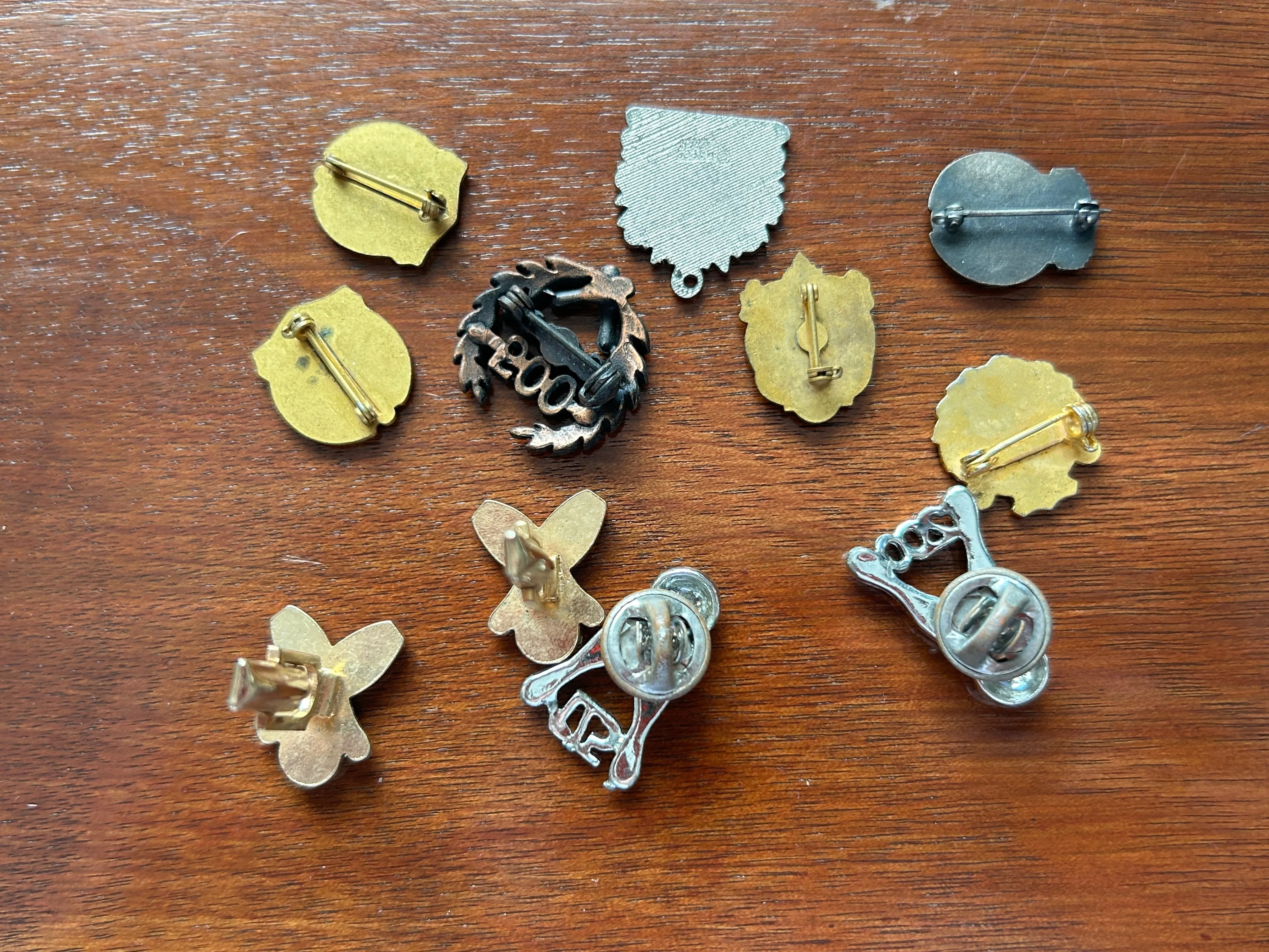 Vintage Bowling Themed Jewelry Lot Cufflinks Broochs Pin Enamel Gold Silver Tone