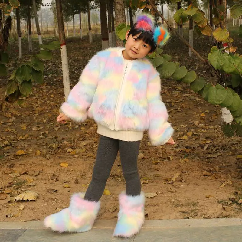 Wholesale winter lovely  children's fur coat (CL8230)