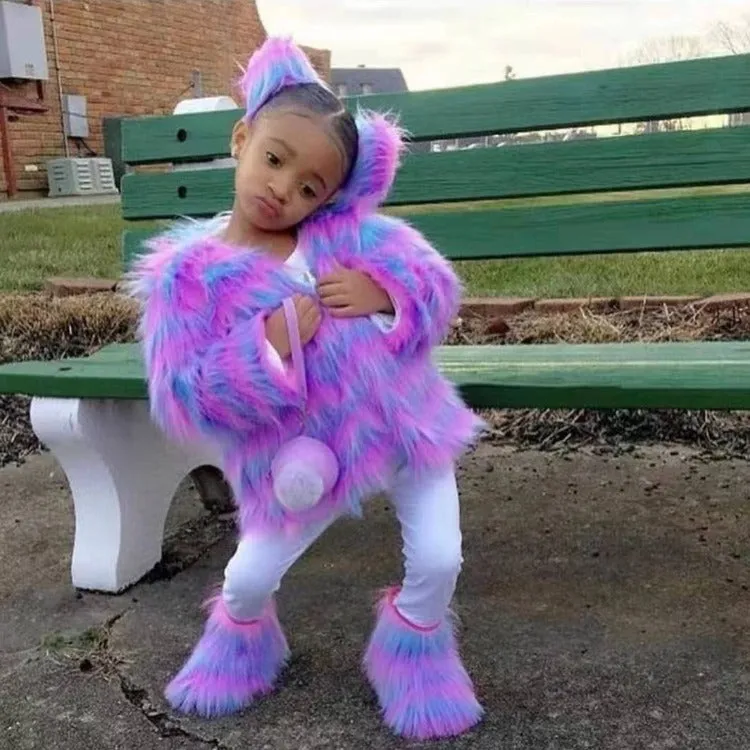 Wholesale winter lovely  children's fur coat (CL8230)