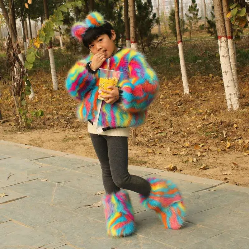 Wholesale winter lovely  children's fur coat (CL8230)