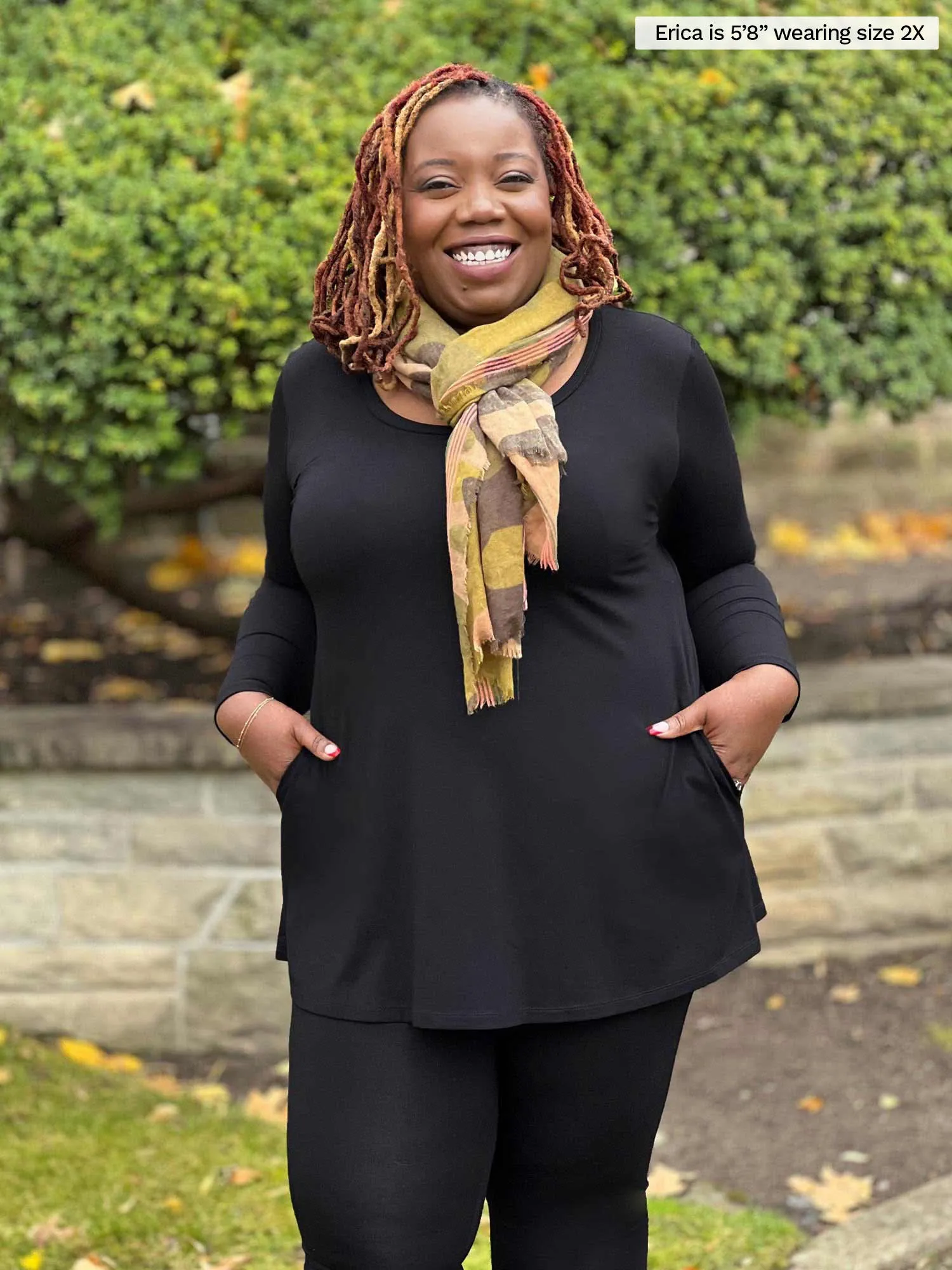 Zuri long sleeve pocket tunic - FINAL SALE