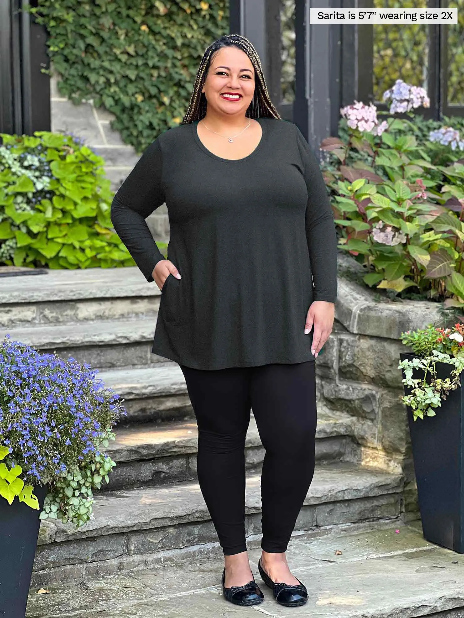 Zuri long sleeve pocket tunic - FINAL SALE