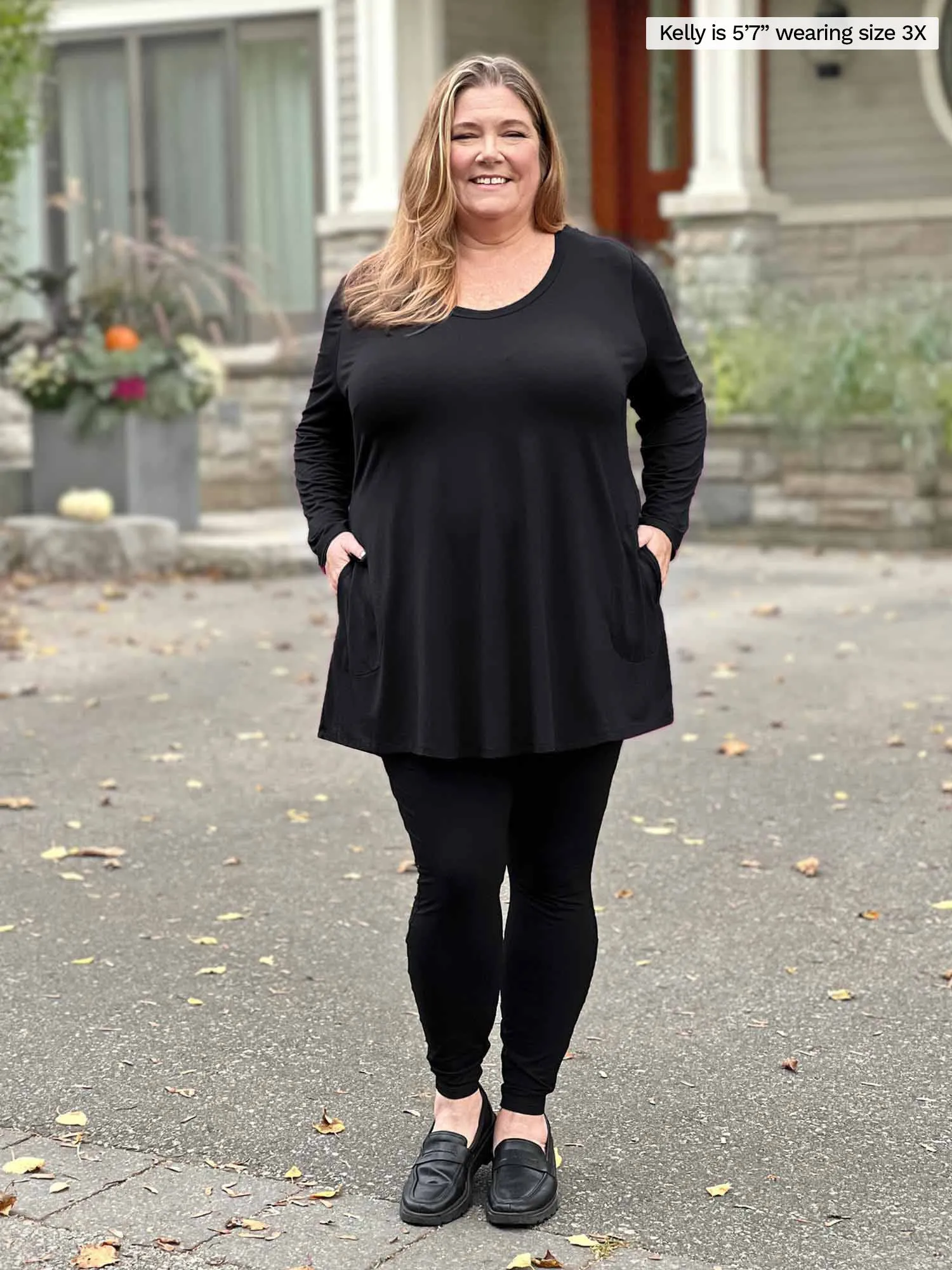 Zuri long sleeve pocket tunic - FINAL SALE